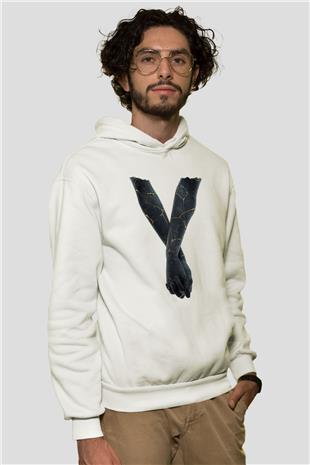 Bad Omens Baskılı Beyaz Unisex Kapüşonlu Sweatshirt
