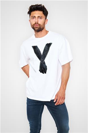 Bad Omens Baskılı Beyaz Unisex Oversize Tişört - Tshirt