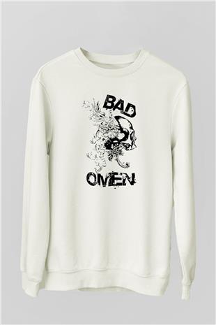 Bad Omens Baskılı Beyaz Unisex Sweatshirt