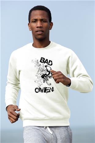 Bad Omens Baskılı Beyaz Unisex Sweatshirt