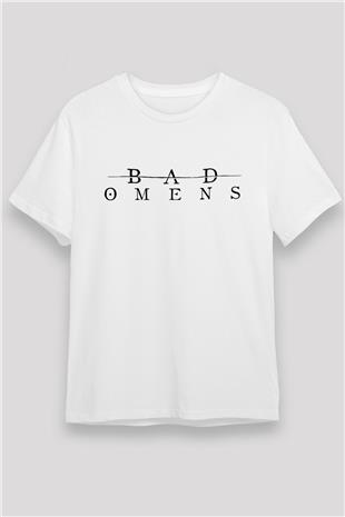 Bad Omens Baskılı Unisex Beyaz Tişört - Tshirt