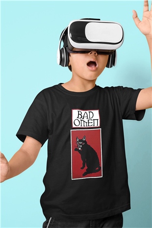 Bad Omens Baskılı Unisex Siyah Çocuk Tişört - Tshirt