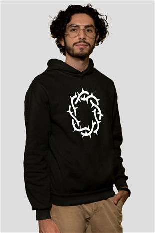 Bad Omens Baskılı Unisex Siyah Kapüşonlu Sweatshirt