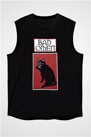 Bad Omens Baskılı Unisex Siyah Kolsuz Tişört - Tshirt