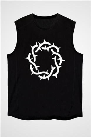 Bad Omens Baskılı Unisex Siyah Kolsuz Tişört - Tshirt