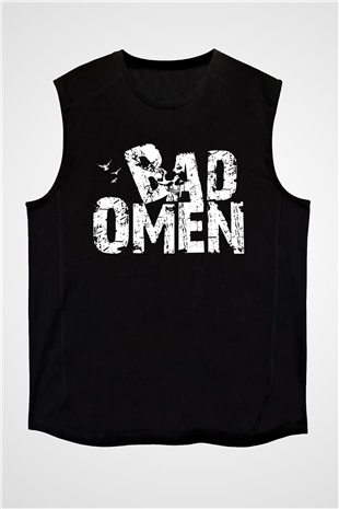 Bad Omens Baskılı Unisex Siyah Kolsuz Tişört - Tshirt