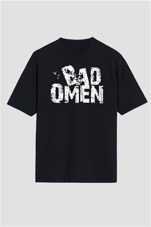 Bad Omens Baskılı Unisex Siyah Oversize Tişört - Tshirt