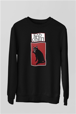 Bad Omens Baskılı Unisex Siyah Sweatshirt