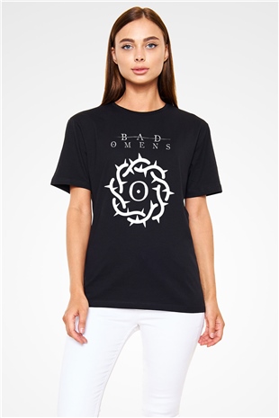 Bad Omens Baskılı Unisex Siyah Tişört - Tshirt