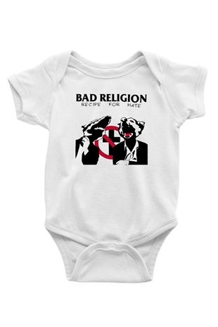 Bad Religion Baskılı Beyaz Unisex Bebek Body - Zıbın