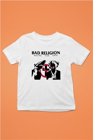 Bad Religion Baskılı Beyaz Unisex Çocuk Tişört