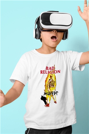 Bad Religion Baskılı Beyaz Unisex Çocuk Tişört
