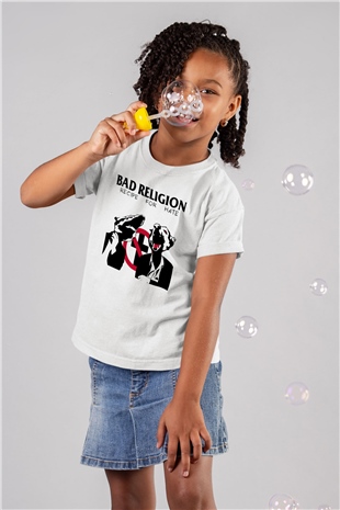 Bad Religion Baskılı Beyaz Unisex Çocuk Tişört
