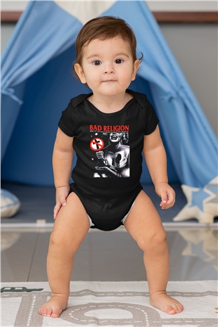 Bad Religion Baskılı Siyah Bebek Body - Zıbın