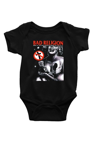 Bad Religion Baskılı Siyah Bebek Body - Zıbın
