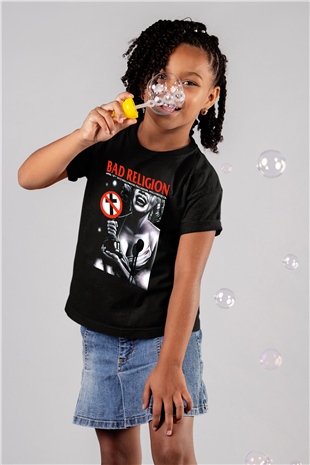 Bad Religion Baskılı Siyah Unisex Çocuk Tişört