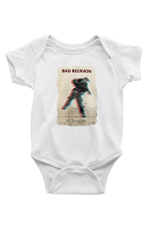 Bad Religion Baskılı Unisex Beyaz Bebek Body - Zıbın