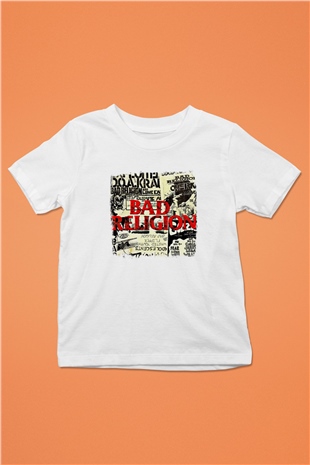 Bad Religion Baskılı Unisex Beyaz Çocuk Tişört
