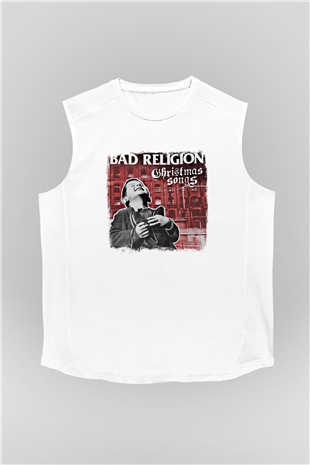 Bad Religion Baskılı Unisex Beyaz Kolsuz Tişört