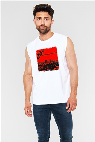 Bad Religion Baskılı Unisex Beyaz Kolsuz Tişört
