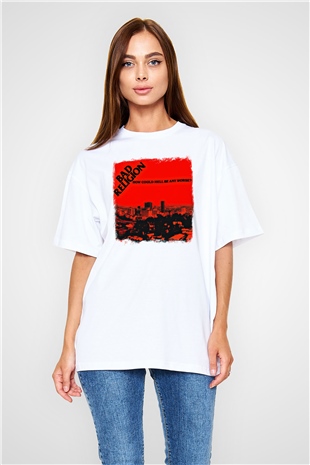 Bad Religion Baskılı Unisex Beyaz Oversize Tişört
