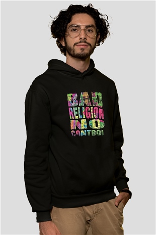 Bad Religion Baskılı Unisex Siyah Hoodie