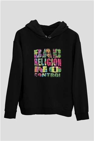 Bad Religion Baskılı Unisex Siyah Hoodie