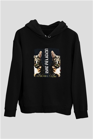 Bad Religion Baskılı Unisex Siyah Hoodie