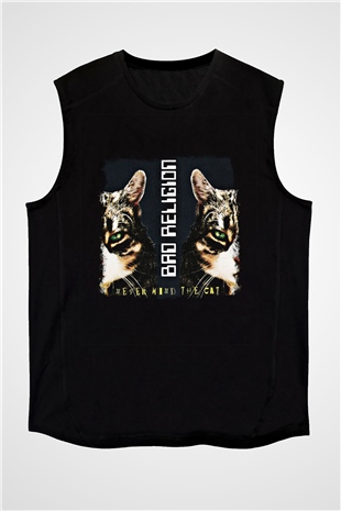 Bad Religion Baskılı Unisex Siyah Kolsuz Tişört