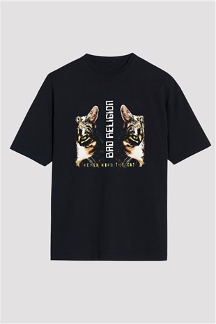 Bad Religion Baskılı Unisex Siyah Oversize Tişört