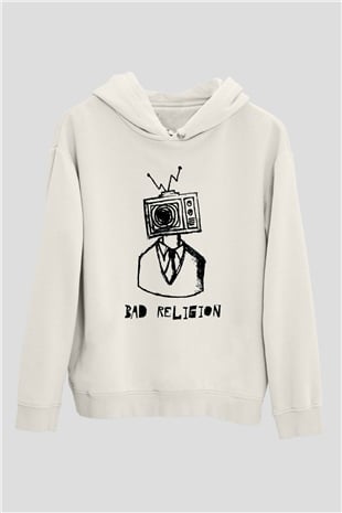 Bad Religion Beyaz Unisex Kapüşonlu Sweatshirt