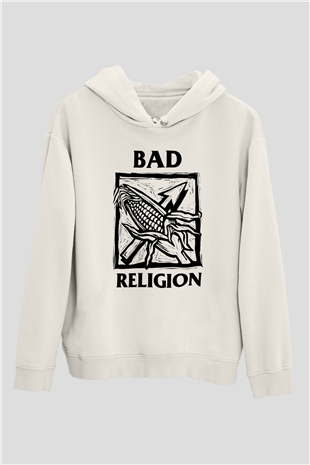 Bad Religion Beyaz Unisex Kapüşonlu Sweatshirt