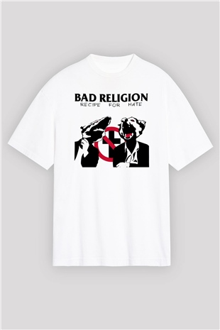 Bad Religion Beyaz Unisex Oversize Tişört T-Shirt
