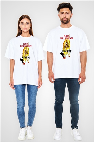 Bad Religion Beyaz Unisex Oversize Tişört T-Shirt