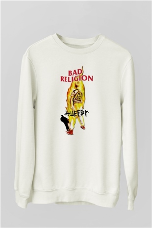 Bad Religion Beyaz Unisex Sweatshirt