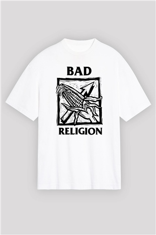 Bad Religion Beyaz Oversize Tişört Oversize T-shirt - TişörtFabrikası