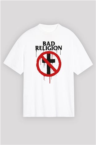 Bad Religion Beyaz Oversize Tişört Oversize T-shirt - TişörtFabrikası