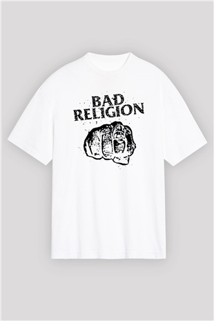 Bad Religion Beyaz Oversize Tişört Oversize T-shirt - TişörtFabrikası