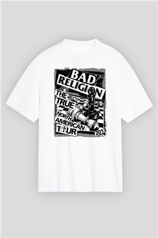Bad Religion Beyaz Oversize Tişört Oversize T-shirt - TişörtFabrikası