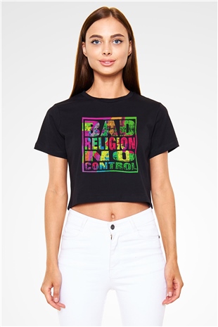 Bad Religion Siyah Crop Top Tişört