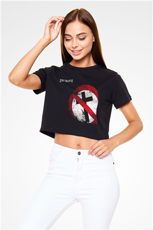 Bad Religion Siyah Crop Top Tişört