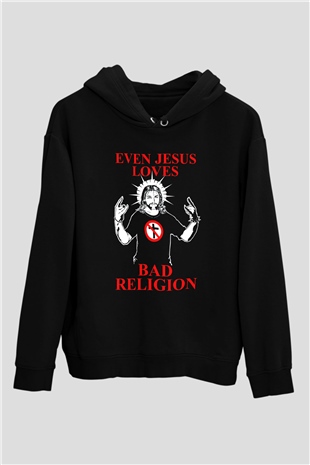 Bad Religion Siyah Unisex Kapüşonlu Sweatshirt