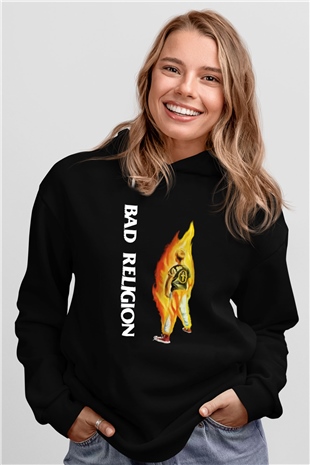 Bad Religion Siyah Unisex Kapüşonlu Sweatshirt