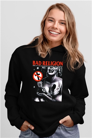 Bad Religion Siyah Unisex Kapüşonlu Sweatshirt