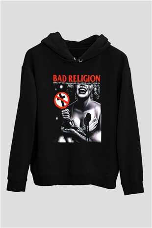 Bad Religion Siyah Unisex Kapüşonlu Sweatshirt