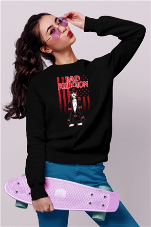 Bad Religion Siyah Unisex Sweatshirt