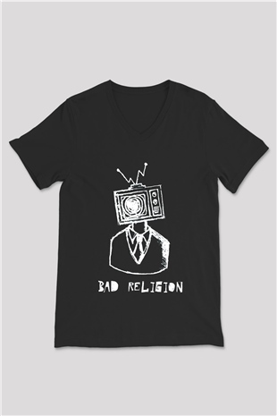 Bad Religion Siyah Unisex V Yaka Tişört
