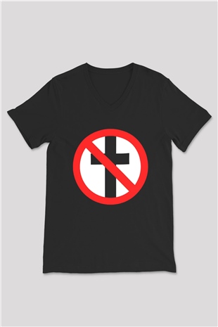 Bad Religion Siyah Unisex V Yaka Tişört T-Shirt