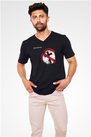 Bad Religion Siyah Unisex V Yaka Tişört T-Shirt