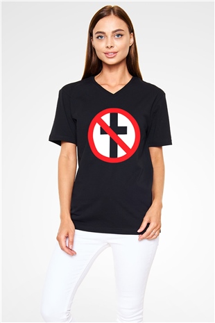 Bad Religion Siyah Unisex V Yaka Tişört T-Shirt